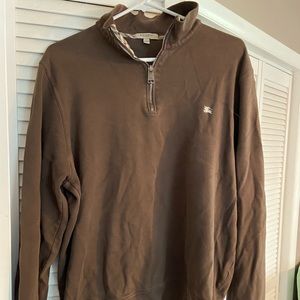 Burberry Men’s Brown Half Zip Pullover